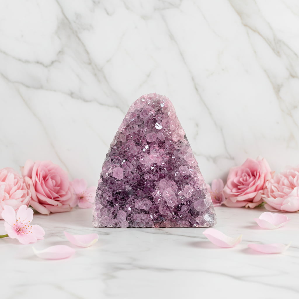 Amethystdruse Rosa – Wohnhighlight voller Eleganz CrystalScents