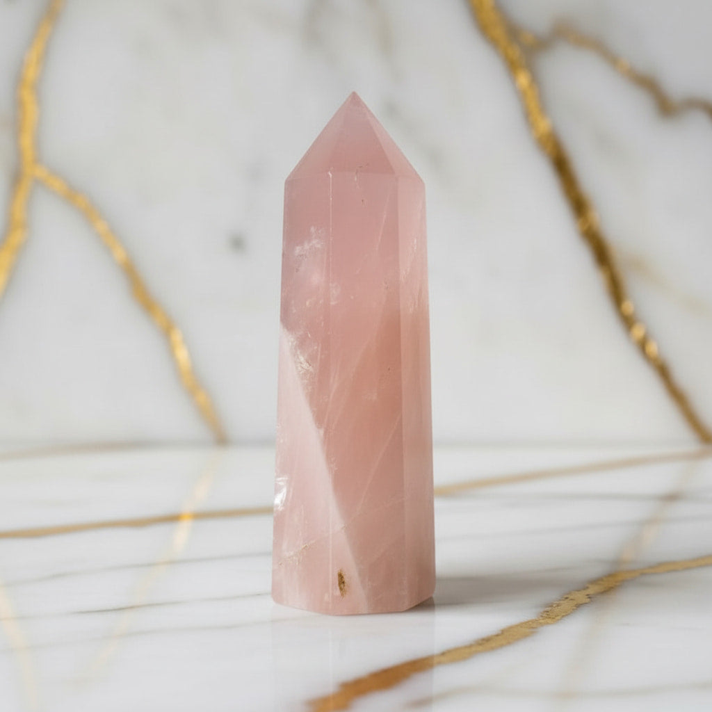 Rosenquarz Obelisk – Meditation & Präsenz JETZT entdecken CrystalScents