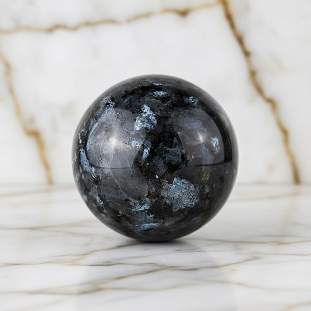 Larvikit Kugel – Schimmernde Reflexe CrystalScents