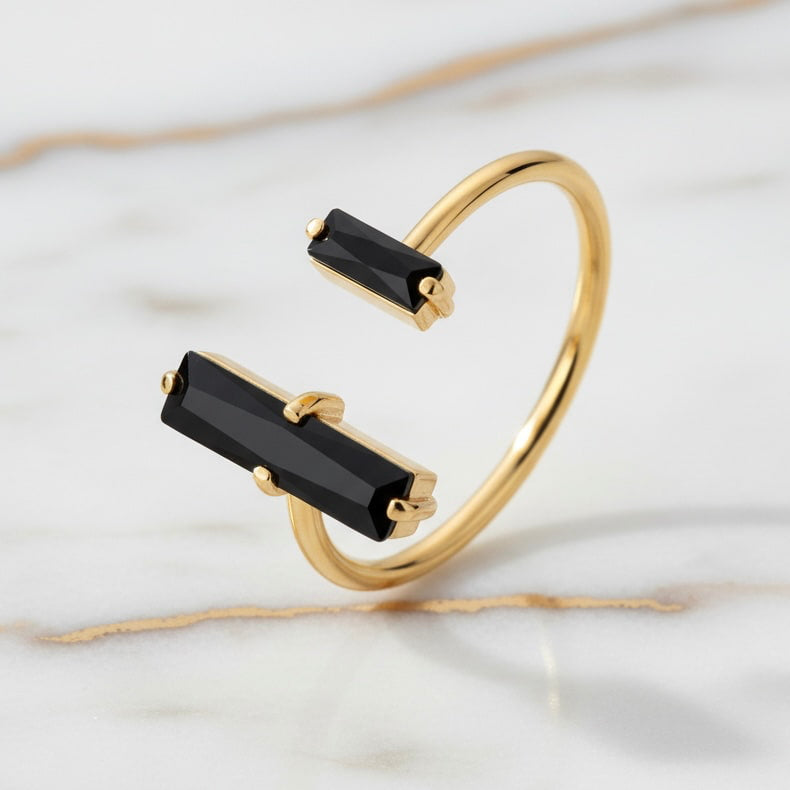 Ring mit schwarzem Achat - für Eleganz und Ausstrahlung