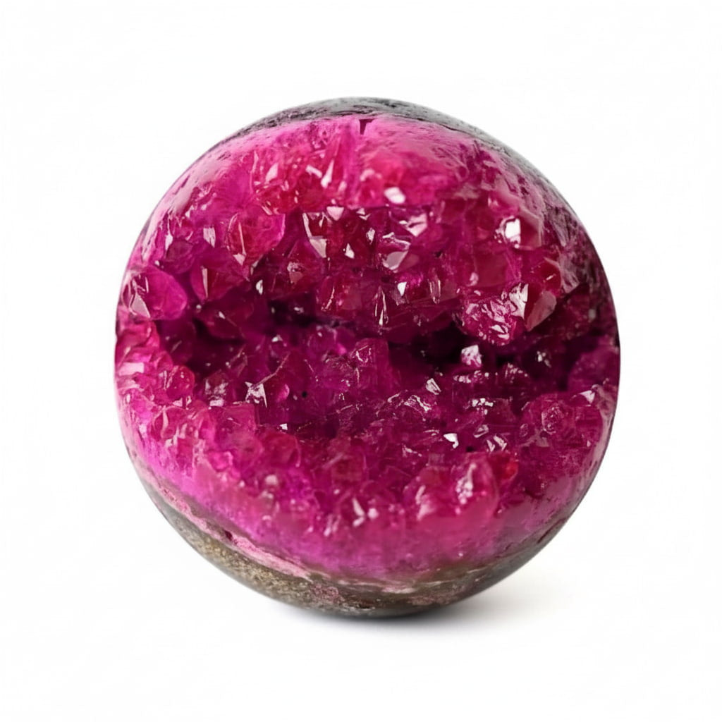 Amethystkugel mit pinker Druse – Funkelndes Kristallhighlight CrystalScents
