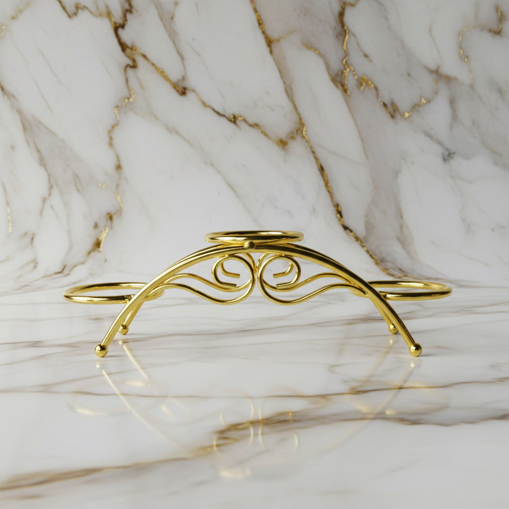 Kristallhalter Gold – Halter für 3 Kristallkugeln CrystalScents