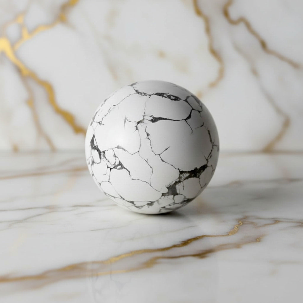 Howlit Kugel – Sanftes Kristallobjekt für Ruhe & Balance CrystalScents