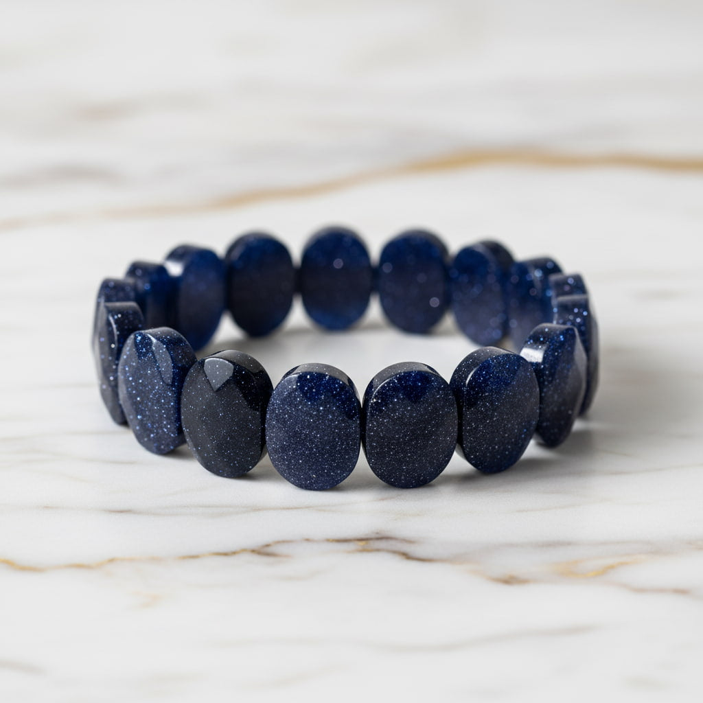 Blaufluss Armband – Facettiertes Funkeln