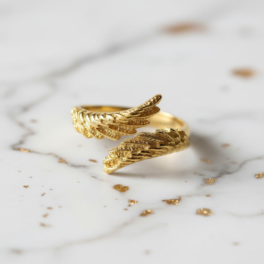 Ring mit Flügeln - Eine sanfte Umarmung CrystalScents