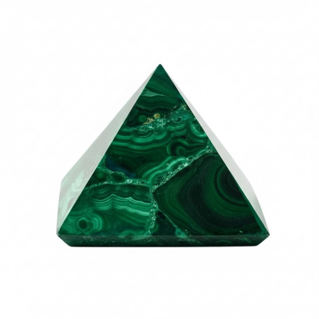 Malachit Pyramide – Naturmuster in geometrischer Form CrystalScents