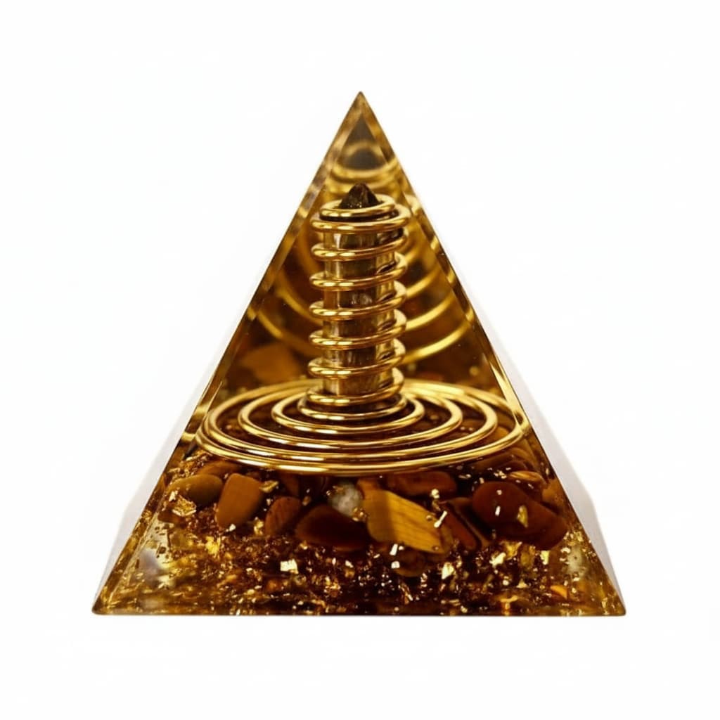 Orgonit Pyramide Tigerauge - Fokus & Stabilität CrystalScents
