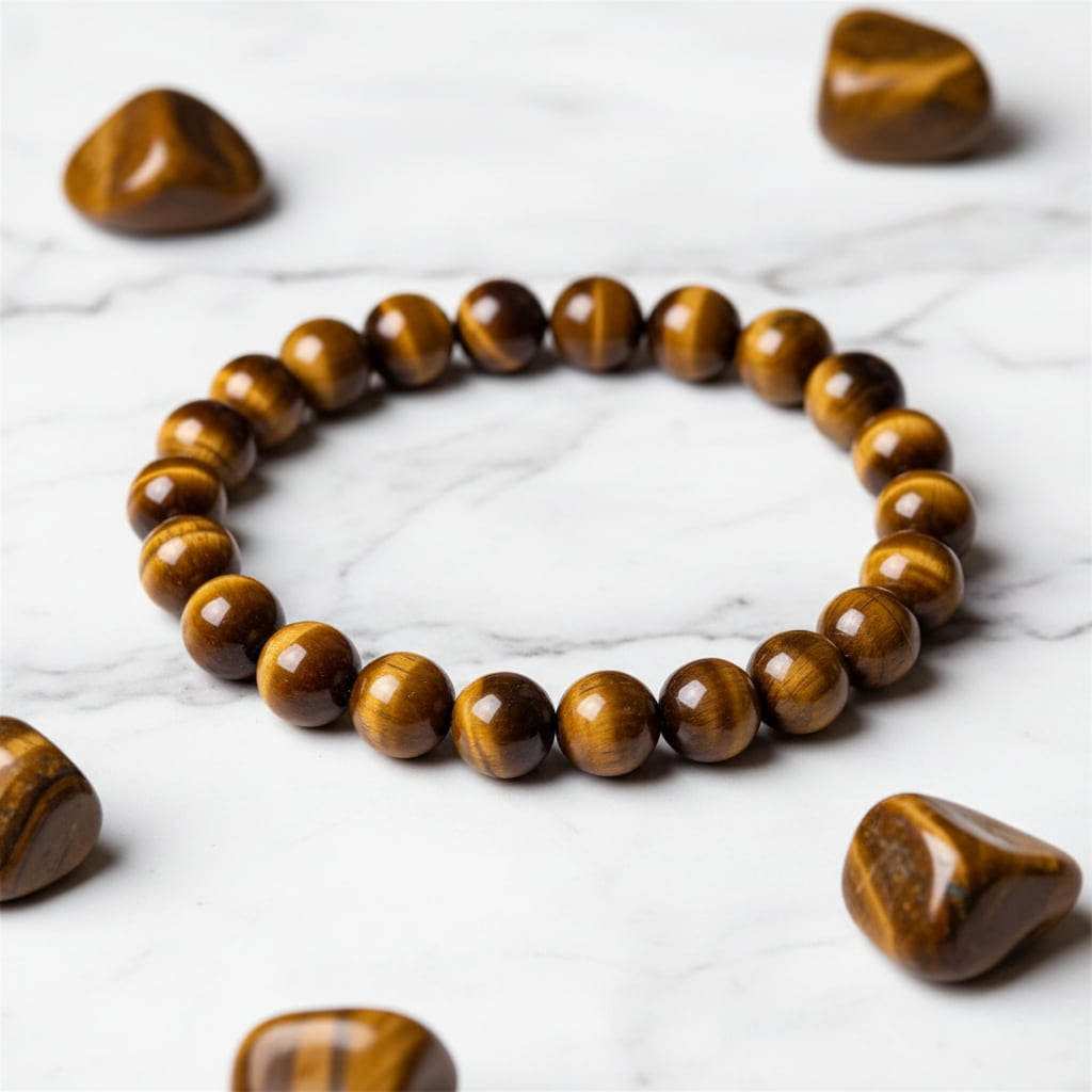 Tigerauge Kugelarmband – für Mut und Ausdauer