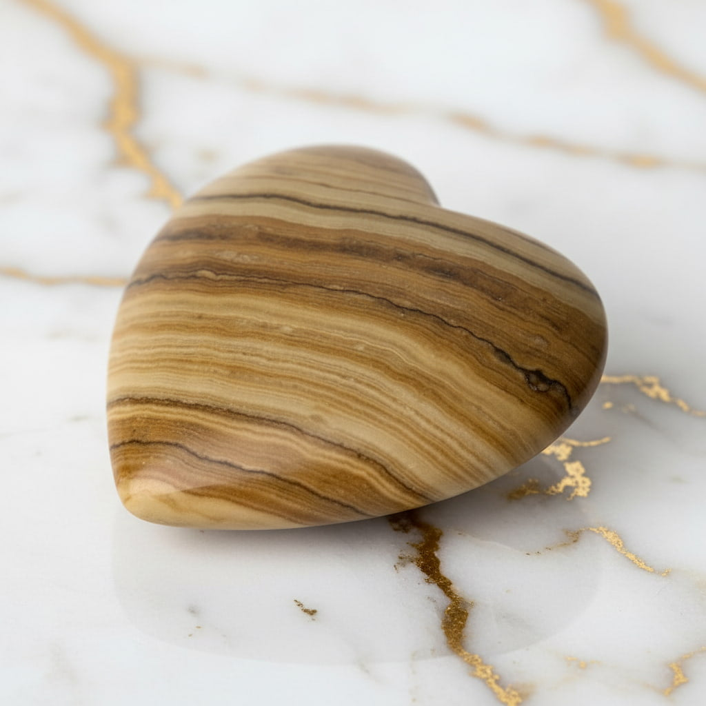 Mini Aragonit Herz - Kleines Andenken CrystalScents
