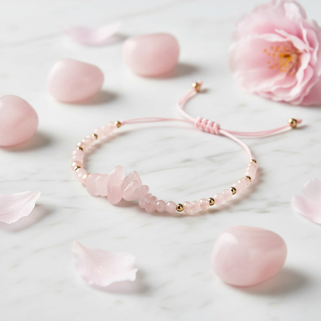 Rosenquarz Schutzarmband – Kraftquelle JETZT entdecken CrystalScents