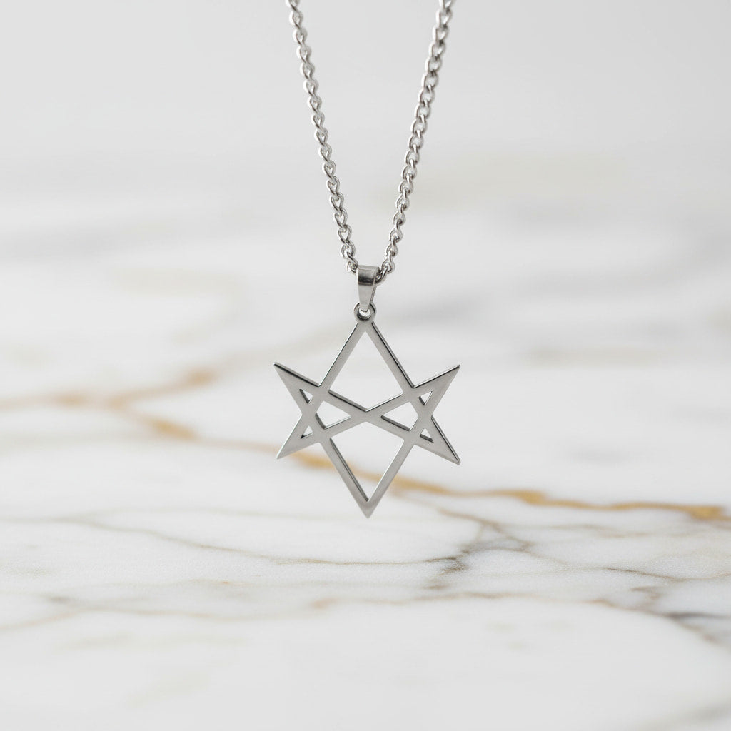 Halskette – Silber mit geometrischem Stern-Anhänger CrystalScents