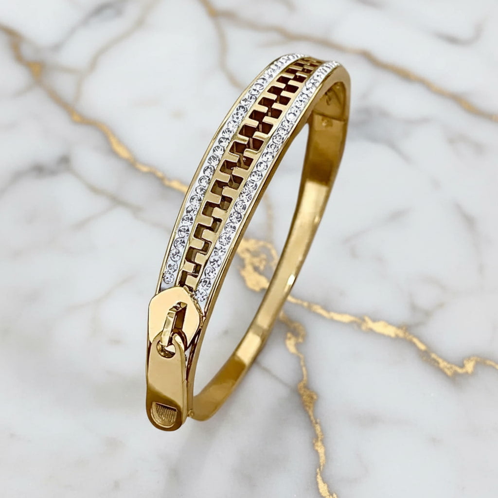 Armband – Goldarmband mit „Reißverschluss“ CrystalScents