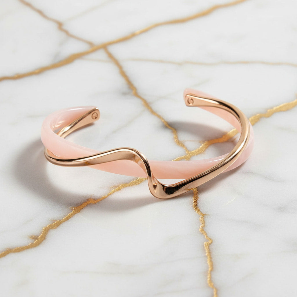 Armband - Kunstperle in Rosa mit Gold CrystalScents