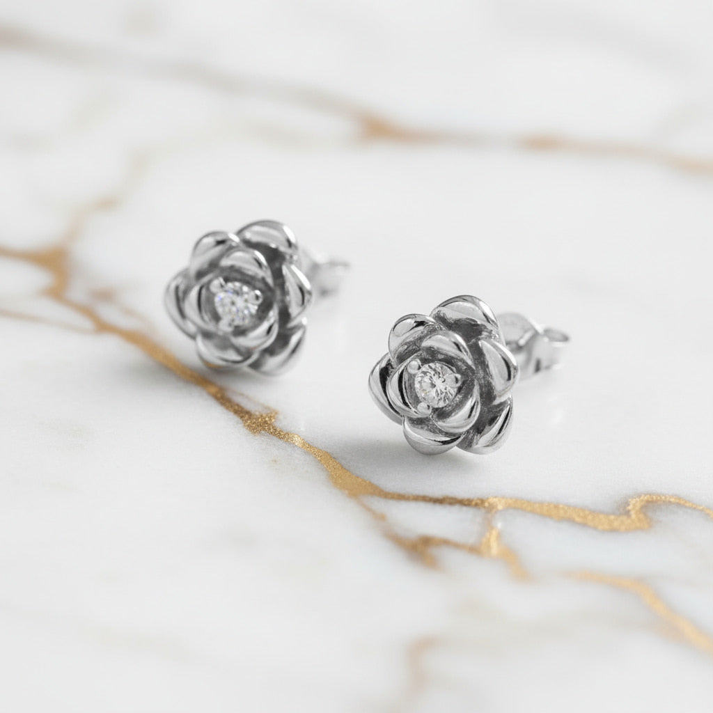 Ohrstecker Silber Rosenform – JETZT entdecken CrystalScents