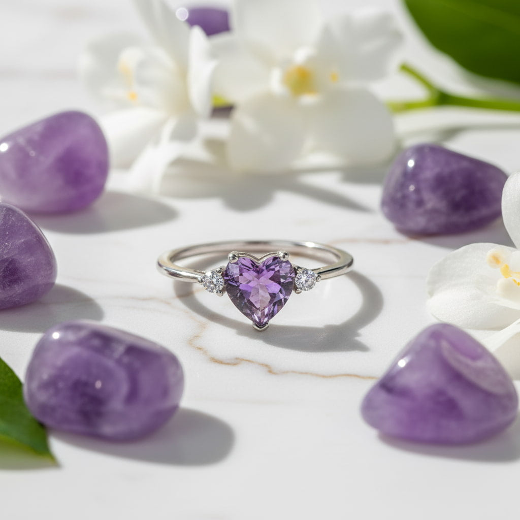 Amethyst Ring - Liebevoller Begleiter CrystalScents