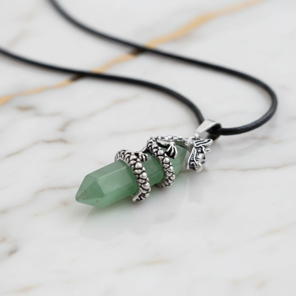 Aventurin Halskette - Drache für Mut & Stabilität CrystalScents