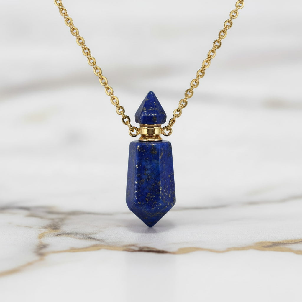 Lapislazuli Halskette - Parfümfläschchen CrystalScents