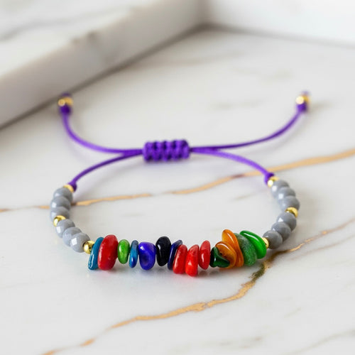 Schutzarmband mit bunten Muschelschalen CrystalScents