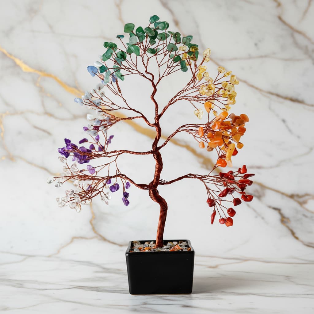 Chakra Baum - Schwarze Keramikschale