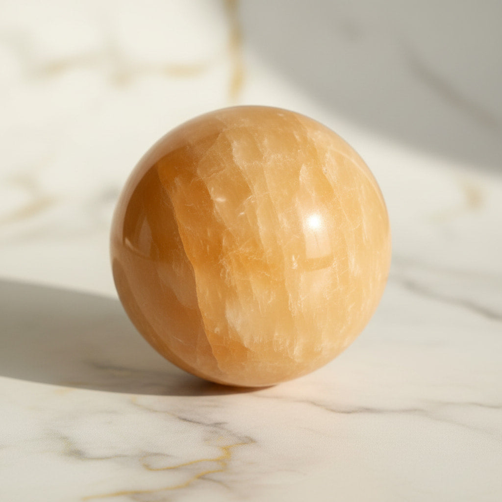 Calcit Kugel - Sonnige Lebensfreude