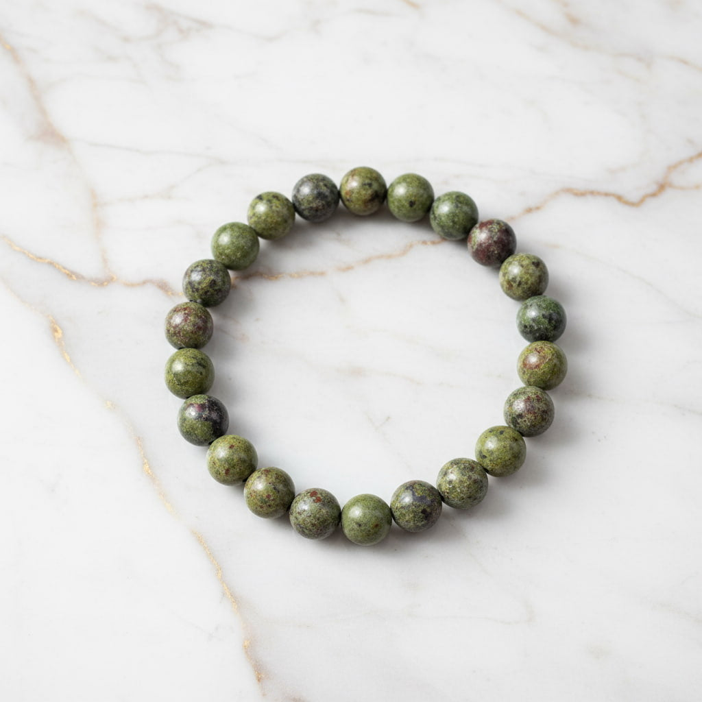 Drachenblut Jaspis Kugelarmband - Mut & Ausdauer CrystalScents