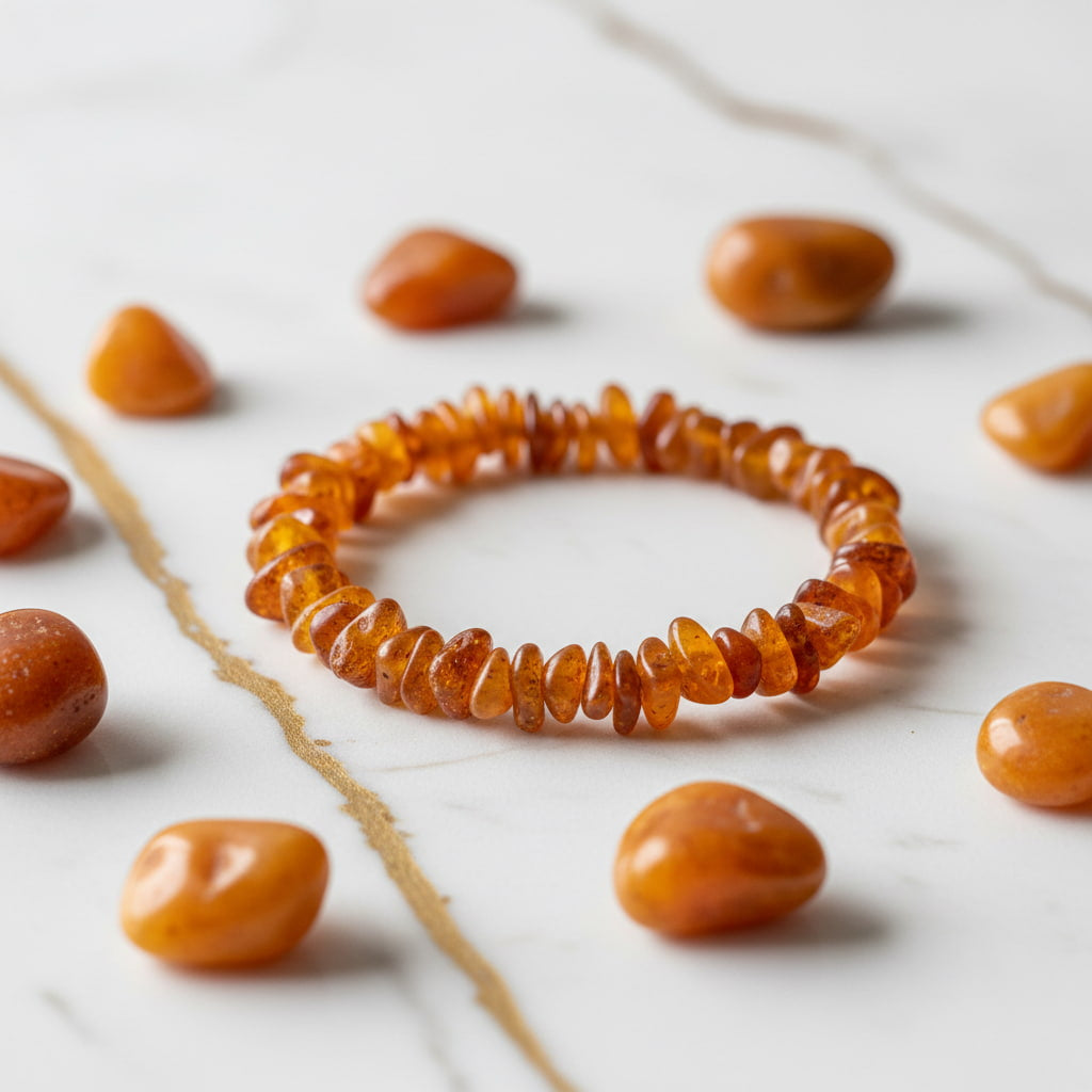 Bernstein Splitter Armband – Tatkraft & Wohlbefinden