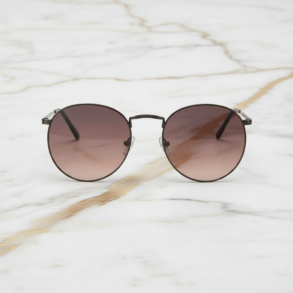Sonnenbrille in schwarz mit gemustertem Steg CrystalScents