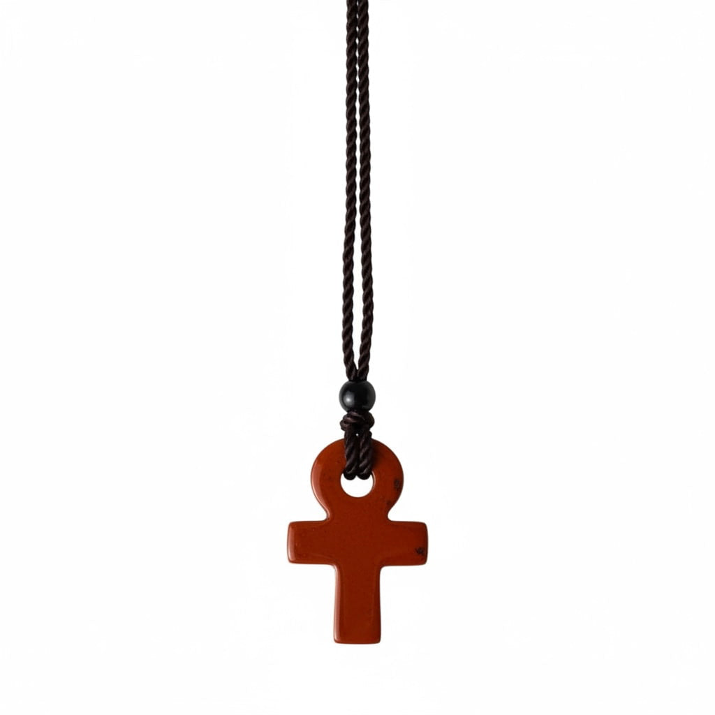 Roter Jaspis Halskette – Anch-Anhänger für Balance & Energie CrystalScents