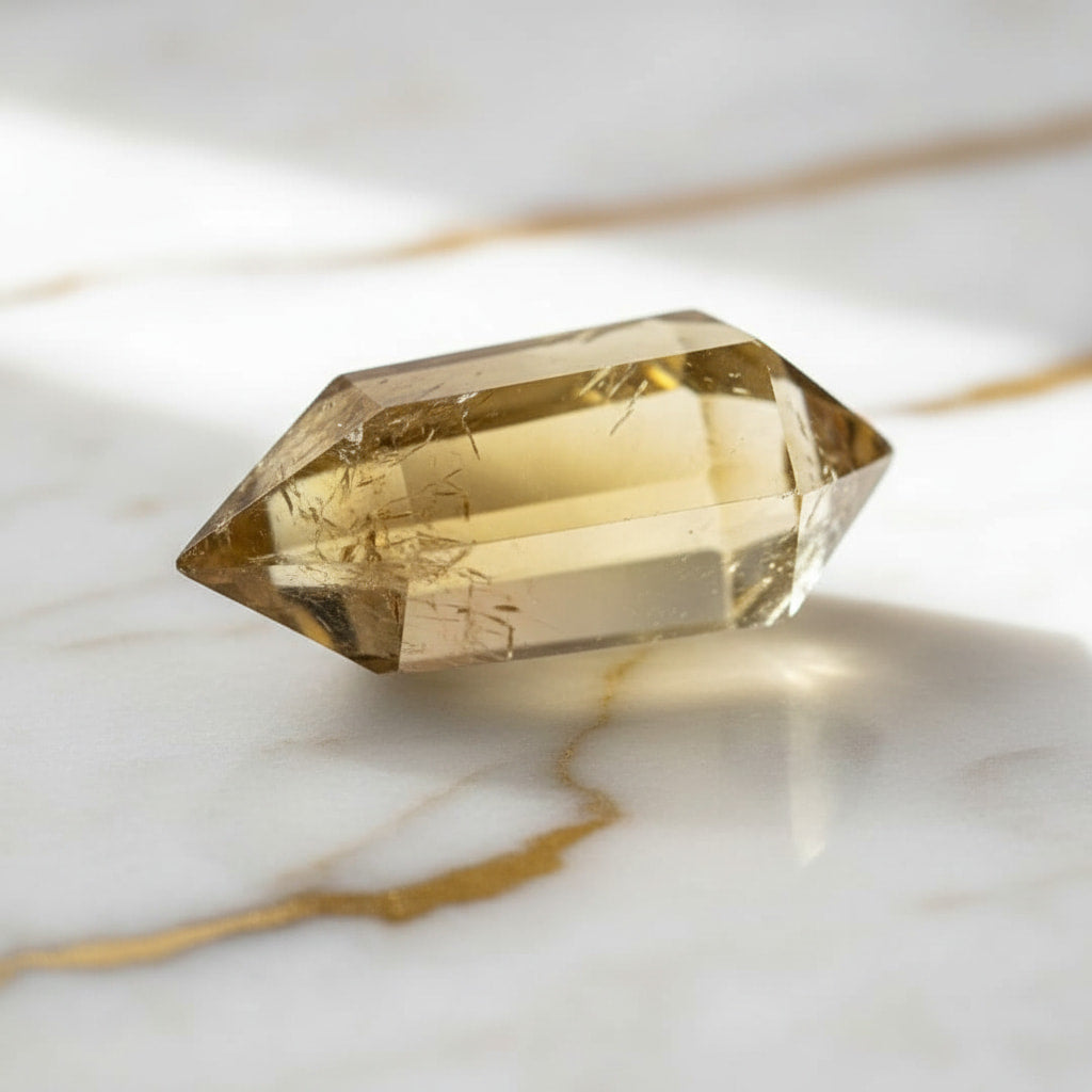 Citrin Doppelender – Strahlendes Naturjuwel