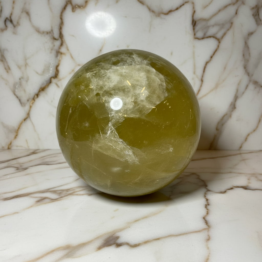 Große Citrin Kugel – Lebensfreude & Energie CrystalScents