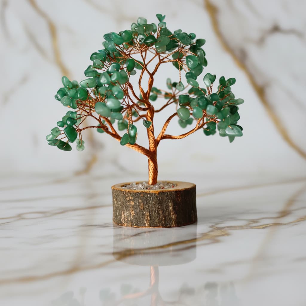 Aventurin Baum – Auf Holzsockel CrystalScents
