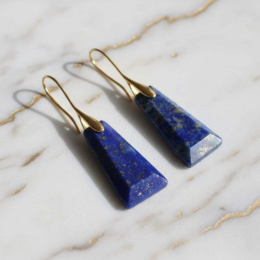 Lapislazuli Ohrringe - Eleganz & Ausstrahlung CrystalScents