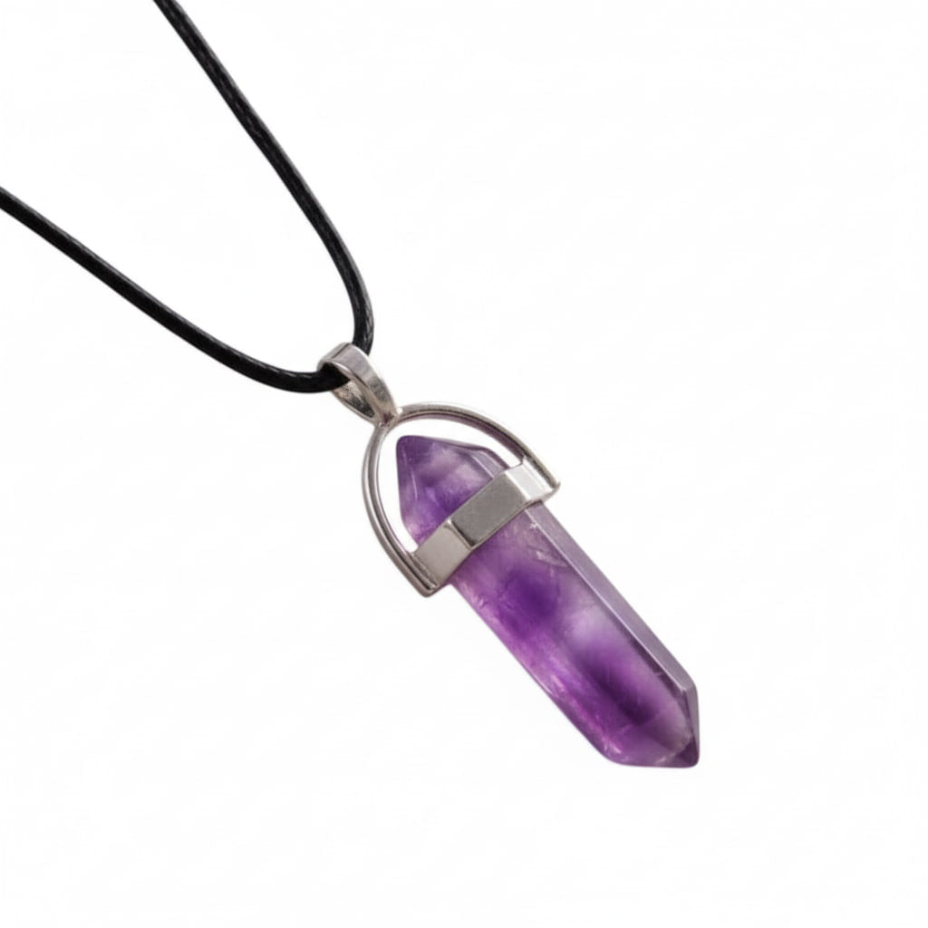 Amethyst Halskette - Doppelender