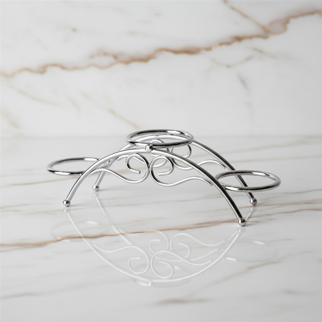 Kugelhalter Silber – Stilvoller Halter für 3 Kristallkugeln CrystalScents