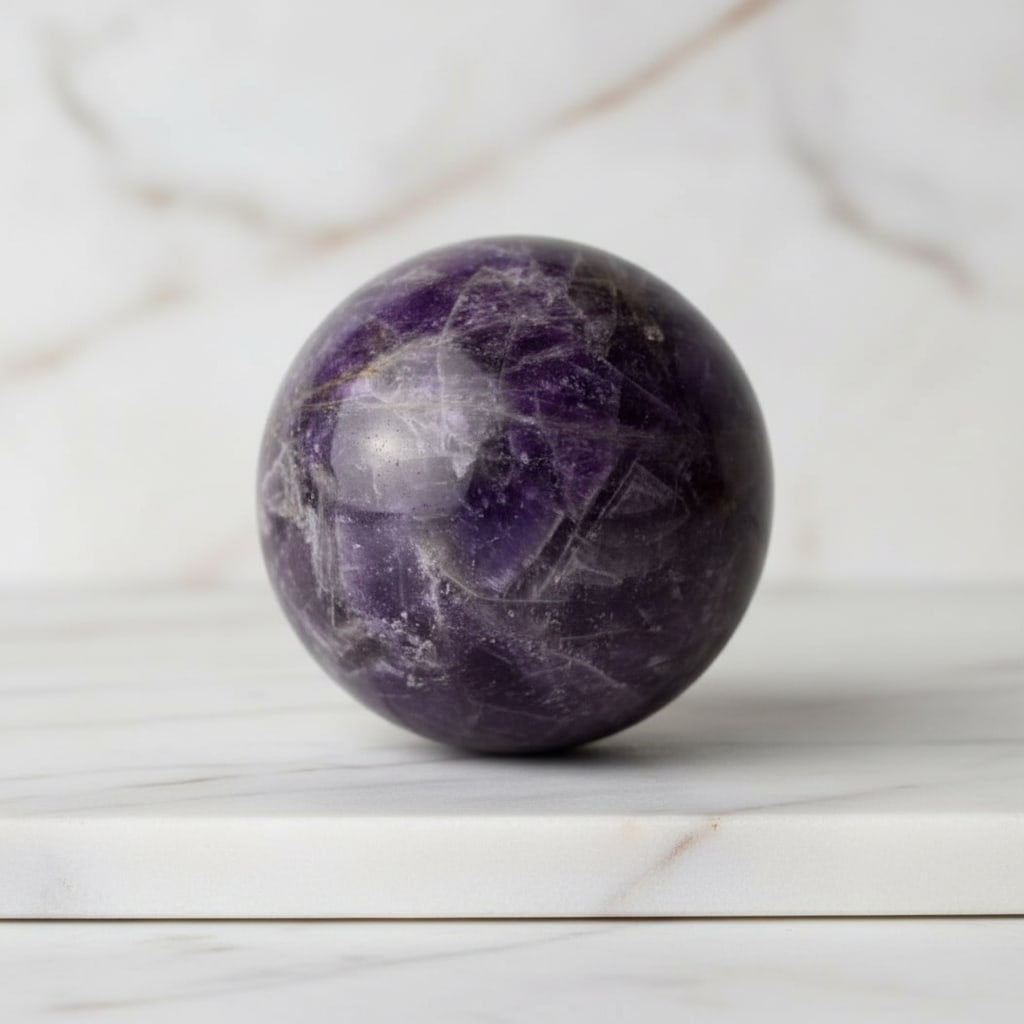 Amethyst Kugel – Natürliches Kristallobjekt für Harmonie & Energie CrystalScents