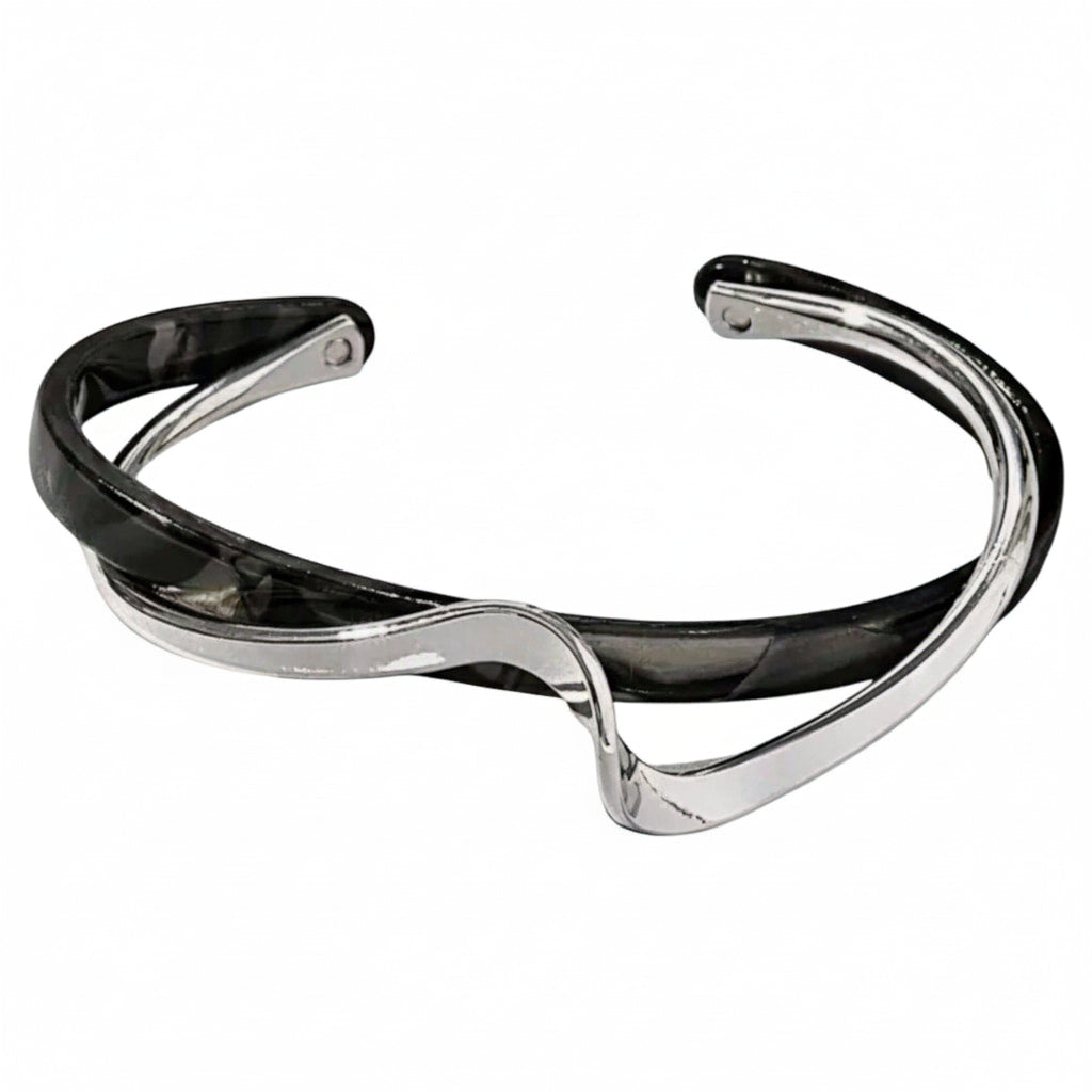 Armband - Perlmutt in Schwarz mit Silber CrystalScents