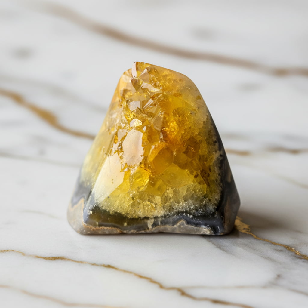 Amethystdruse Gelb – Stilvoller Wohnakzent CrystalScents