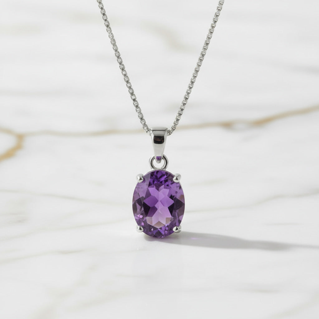 Amethyst Halskette - Ruhe & Erinnerung CrystalScents