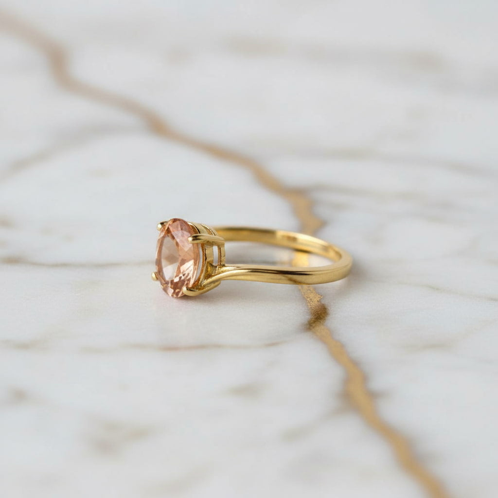 Ring mit orangefarbenem Stein – warme Akzente CrystalScents