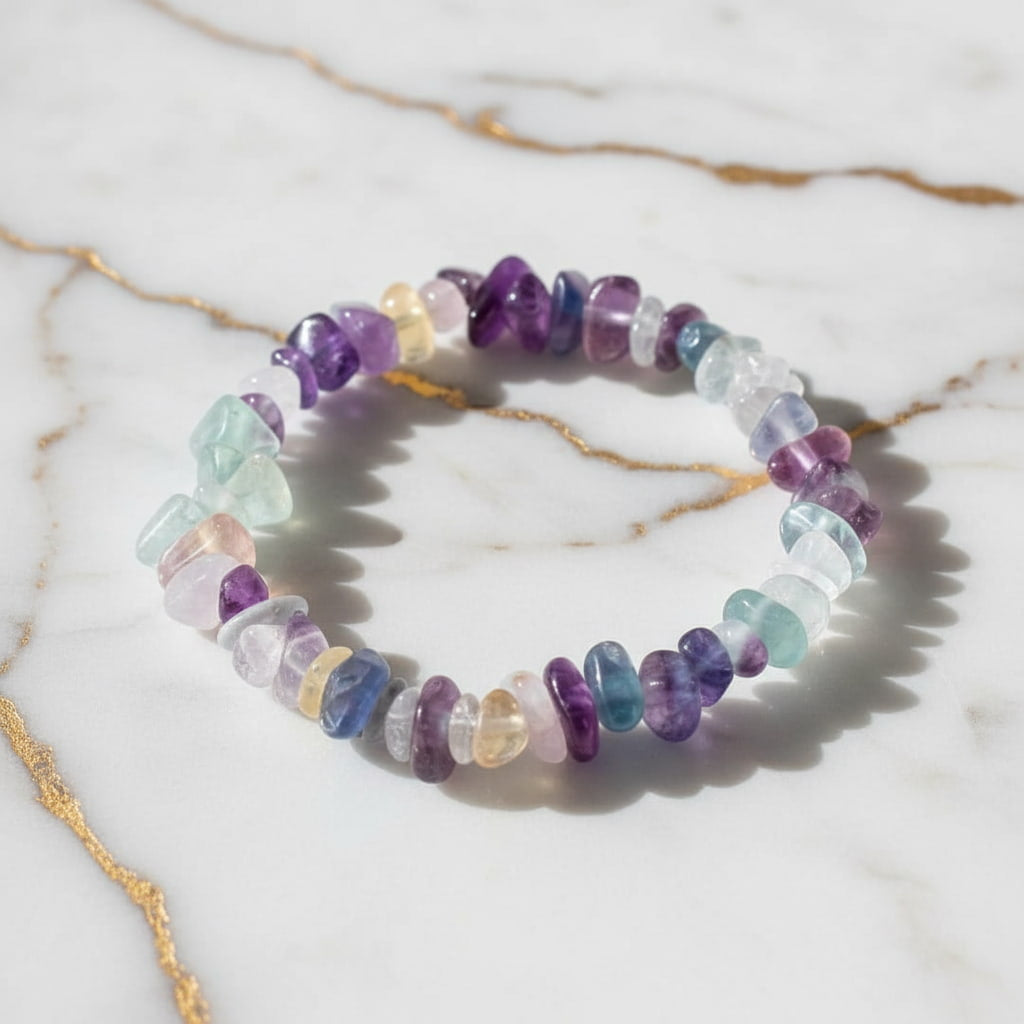 Fluorit Splitterarmband - Fokus & innere Balance CrystalScents