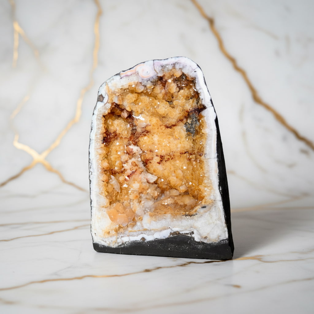 Citrin Druse – Funkelndes Naturhighlight