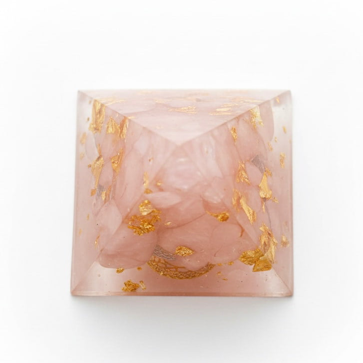 Rosenquarz Pyramide – Harmonie & Freude