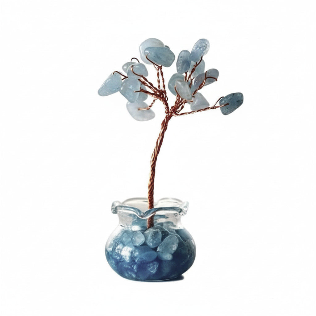 Mini Aquamarin Baum – Leichtigkeit & Natur CrystalScents