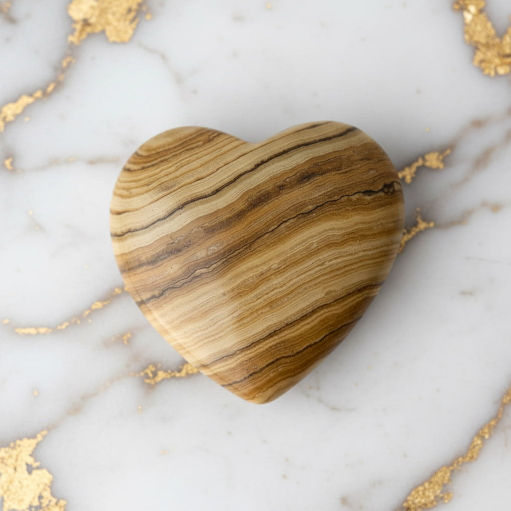 Mini Aragonit Herz - Kleines Andenken CrystalScents