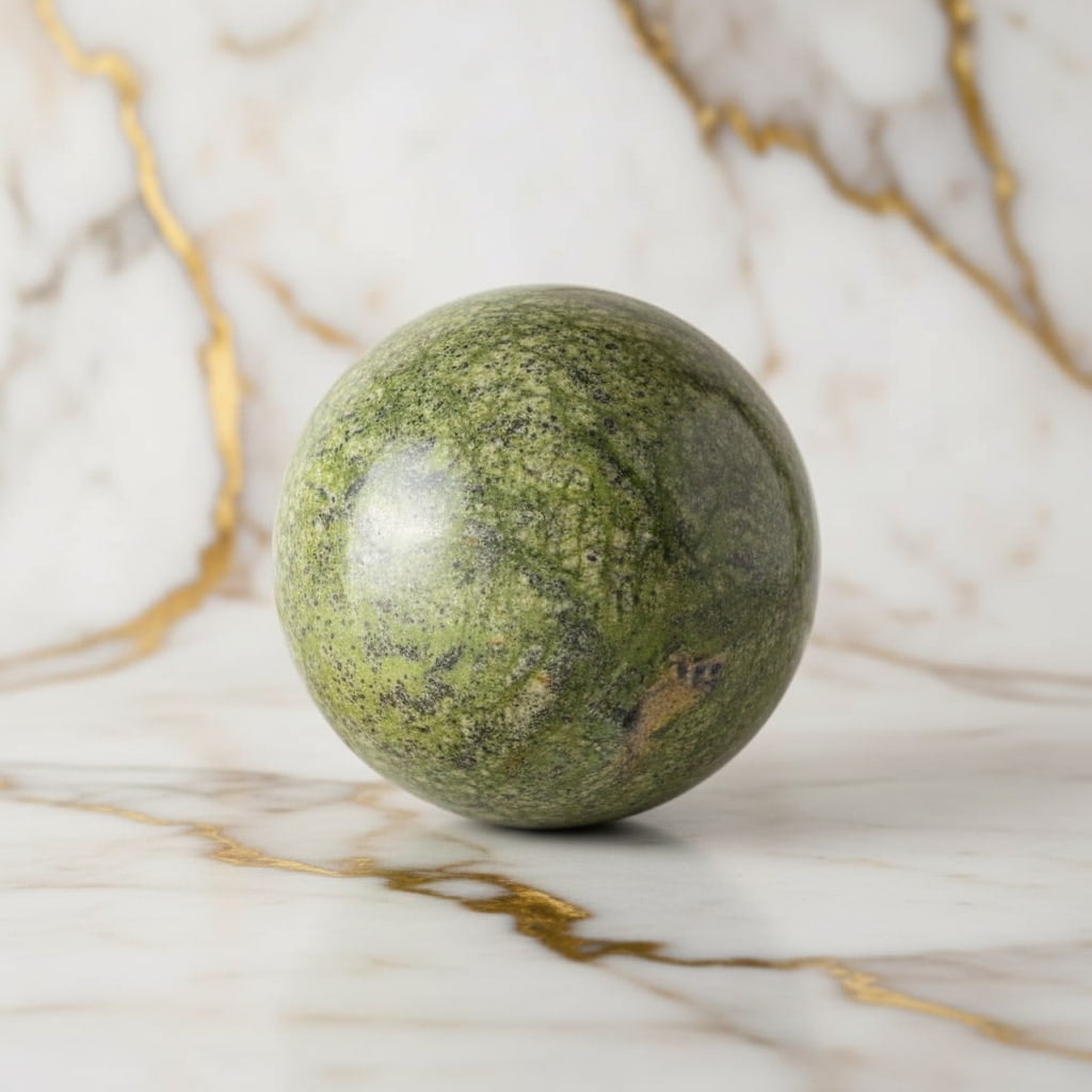 Serpentin Kugel – Ausgeglichenheit & Ruhe JETZT sichern CrystalScents