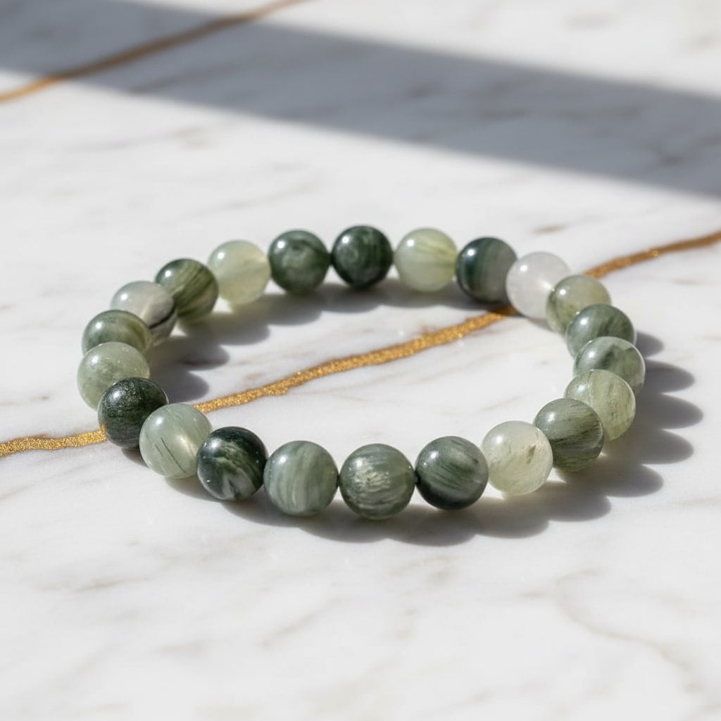 Jaspis Kugelarmband -  Erdung & Kraft