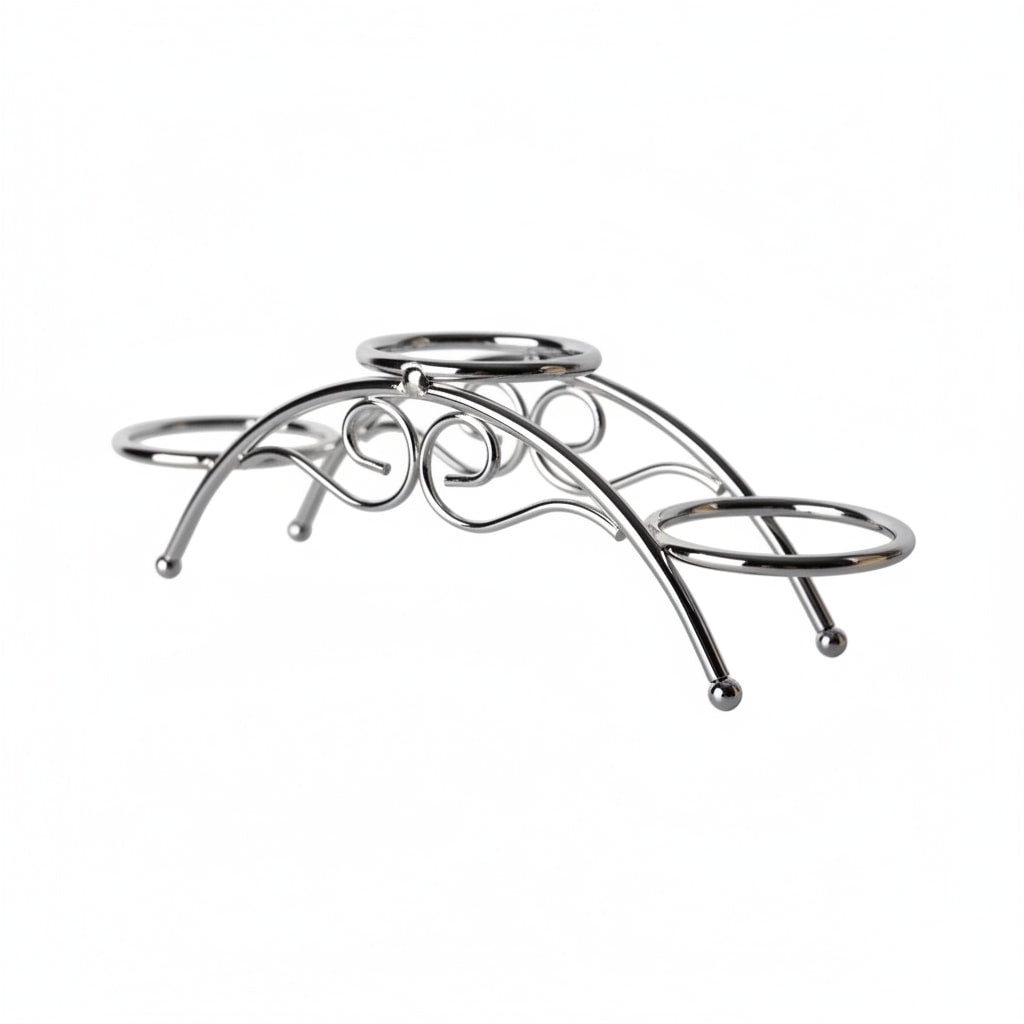 Kugelhalter Silber – Stilvoller Halter für 3 Kristallkugeln CrystalScents