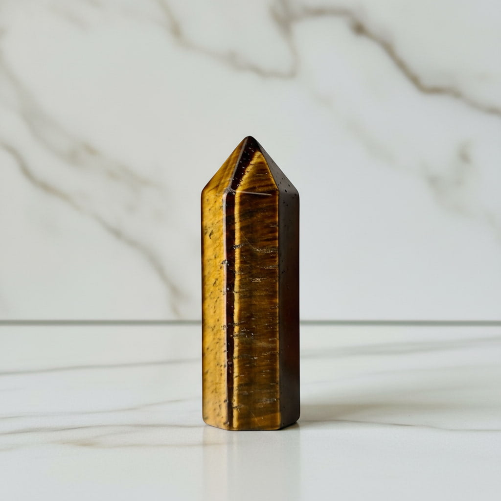 Mini Tigerauge Obelisk – Ruhe & Ausgleich CrystalScents