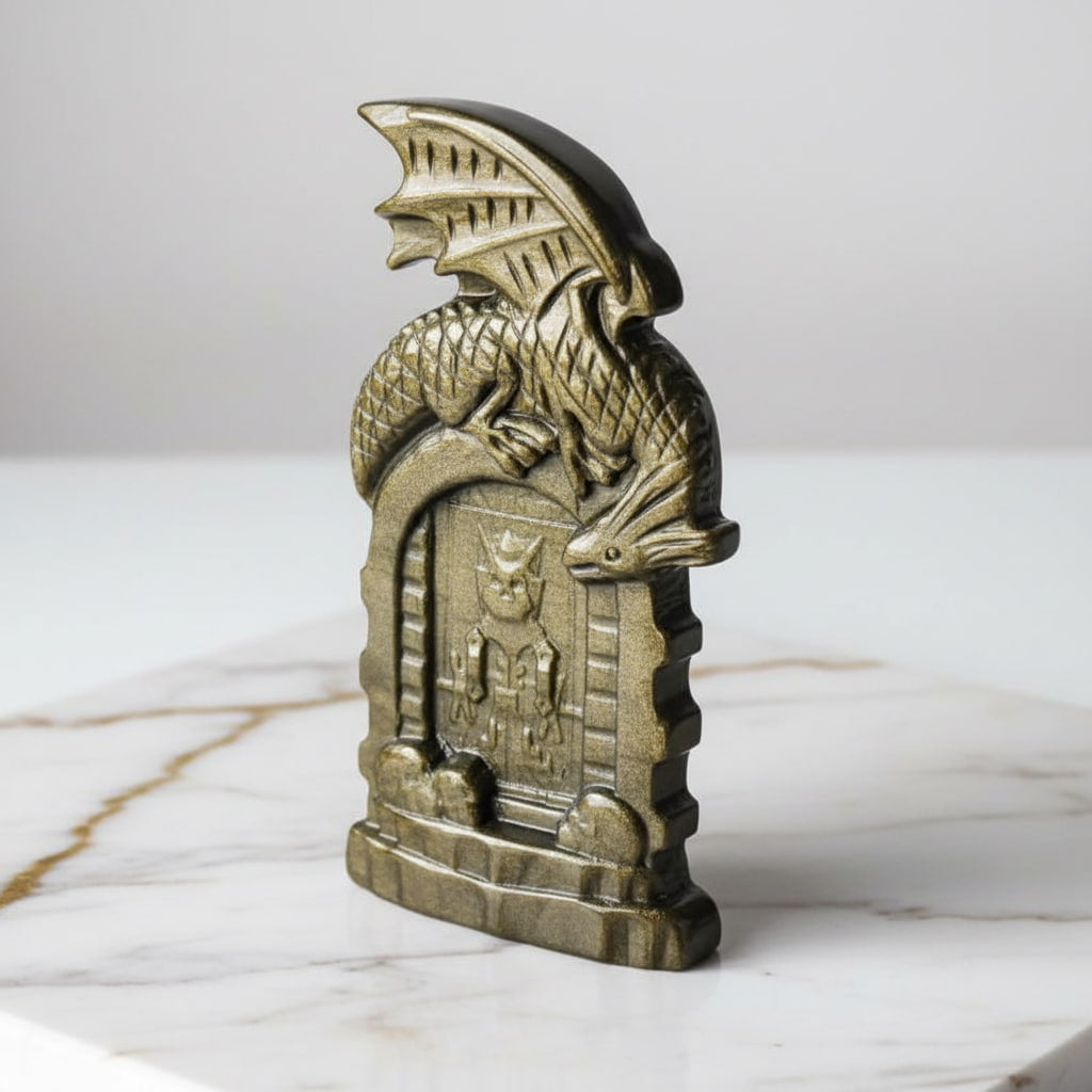 Gold Obsidian „Drachenportal“ – Mystische Kristallskulptur CrystalScents
