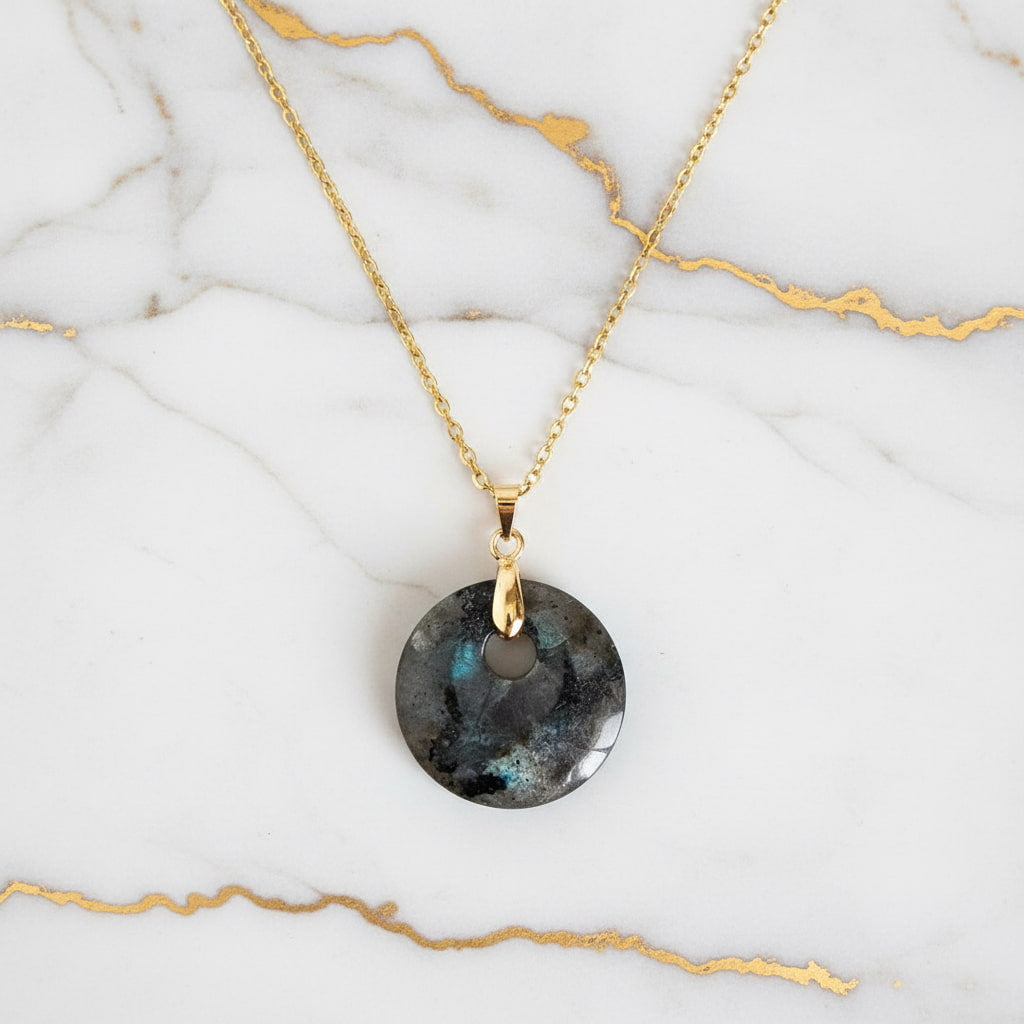 Labradorit Halskette – Rundes Design JETZT sichern CrystalScents